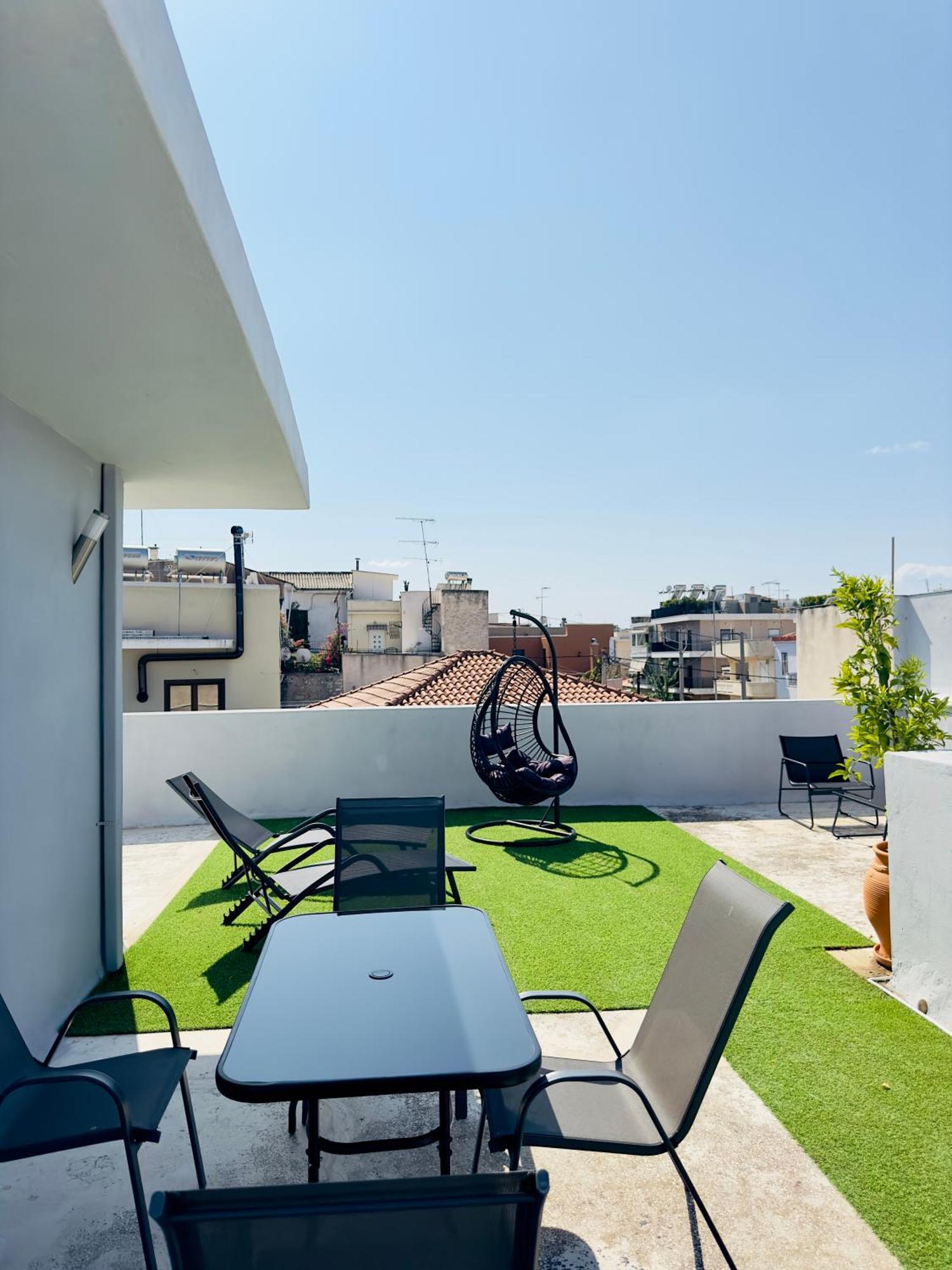 Yuna Penthouse, 100Sqm Private Rooftop Terrasse, Acropolis By Foot Atena Exterior foto