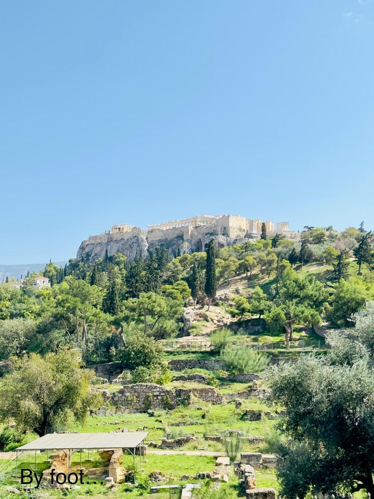 Yuna Penthouse, 100Sqm Private Rooftop Terrasse, Acropolis By Foot Atena Exterior foto